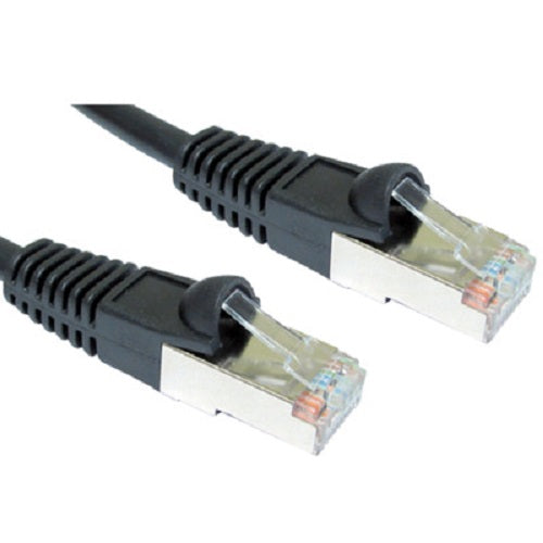 CAT6a ART-100-HK-10X Shielded Black 0.25m Ethernet Patch Cable Ten Pack