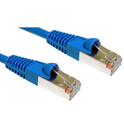 EssCable ART-105B Blue Shielded 5m CAT6a Ethernet Patch Cable