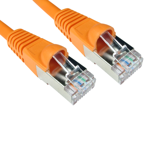 EssCable ART-105O Orange Shielded 5m CAT6a Ethernet Patch Cable