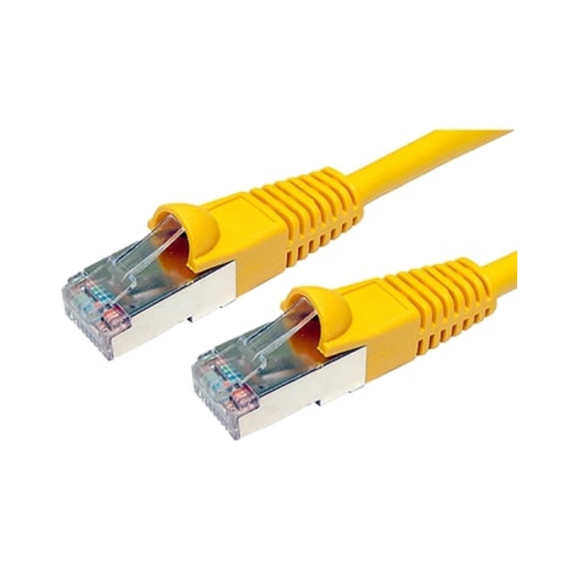 Yellow Shielded ART-100-HY 0.25m CAT6a Ethernet Cable