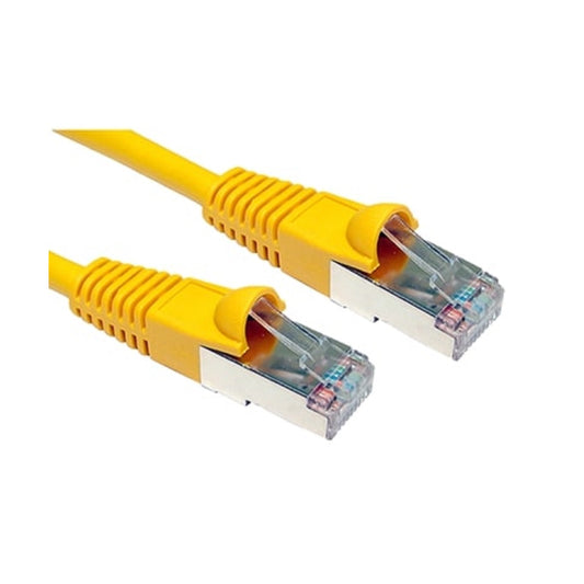 Yellow Shielded ART-100-HY 0.25m CAT6a Ethernet Cable