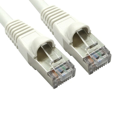 White Shielded ART-100-HW 0.25m CAT6a Ethernet Patch Cable