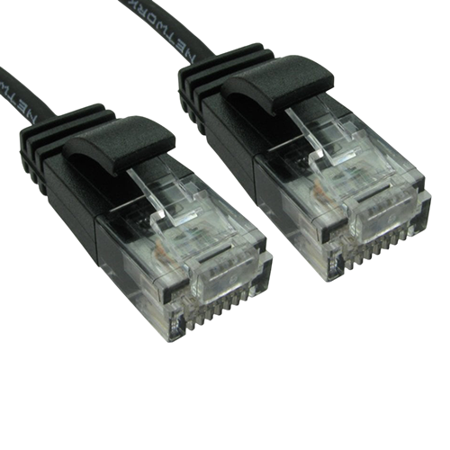 EssCable ERSLIM-1015HK-10X CAT6 Slim Black 1.5m Ethernet Patch Cable Ten Pack