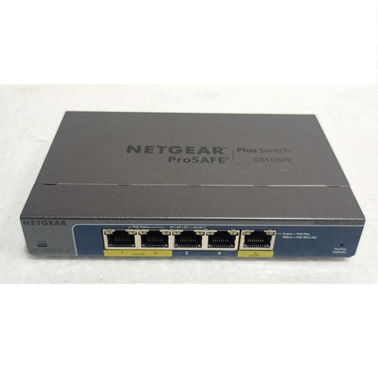 Netgear GS105PE ProSAFE Plus 5-Port Gigabit PoE Switch