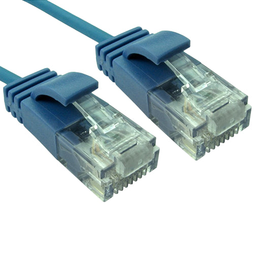 EssCable ERSLIM-101B CAT6 Slim Blue 1m Ethernet Patch Cable