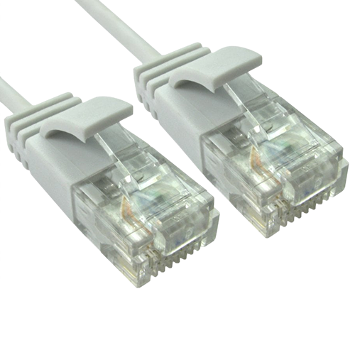 EssCable ERSLIM-101W CAT6 Slim White 1m Ethernet Patch Cable