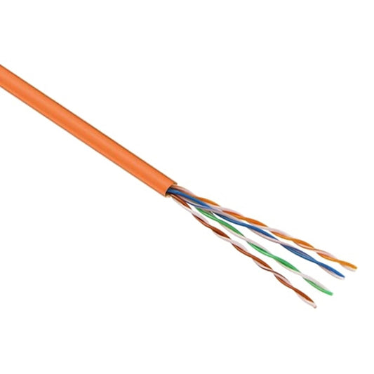 Excel 100-075 Orange 305m Solid U/UTP Low Smoke Ethernet CAT6 Cable Reel / Box