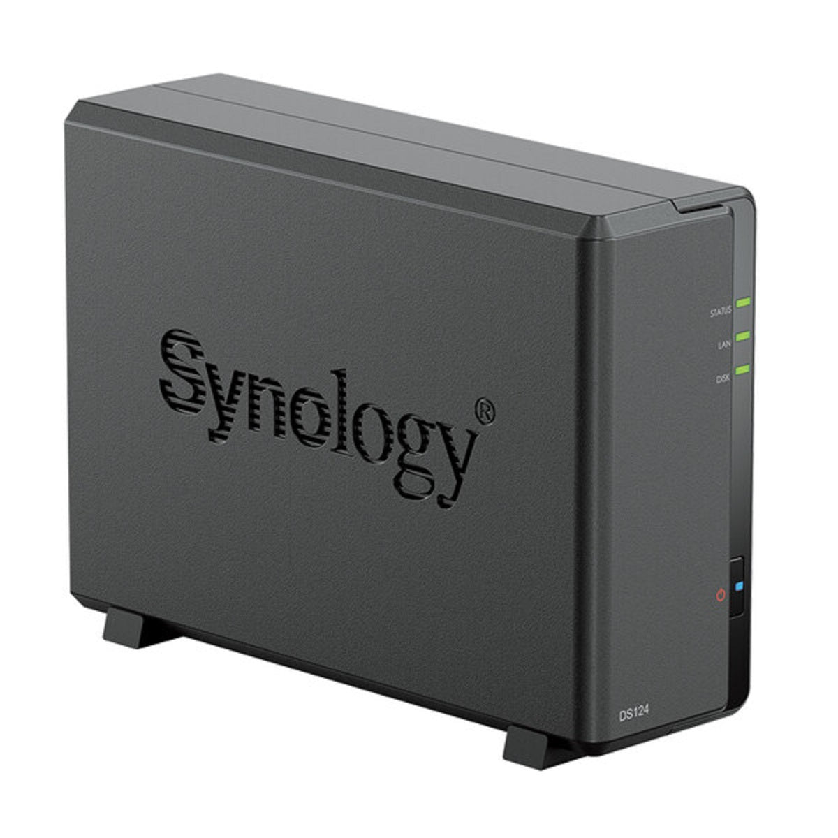 Left view of Synology DS124 1-Bay NAS Enclosure
