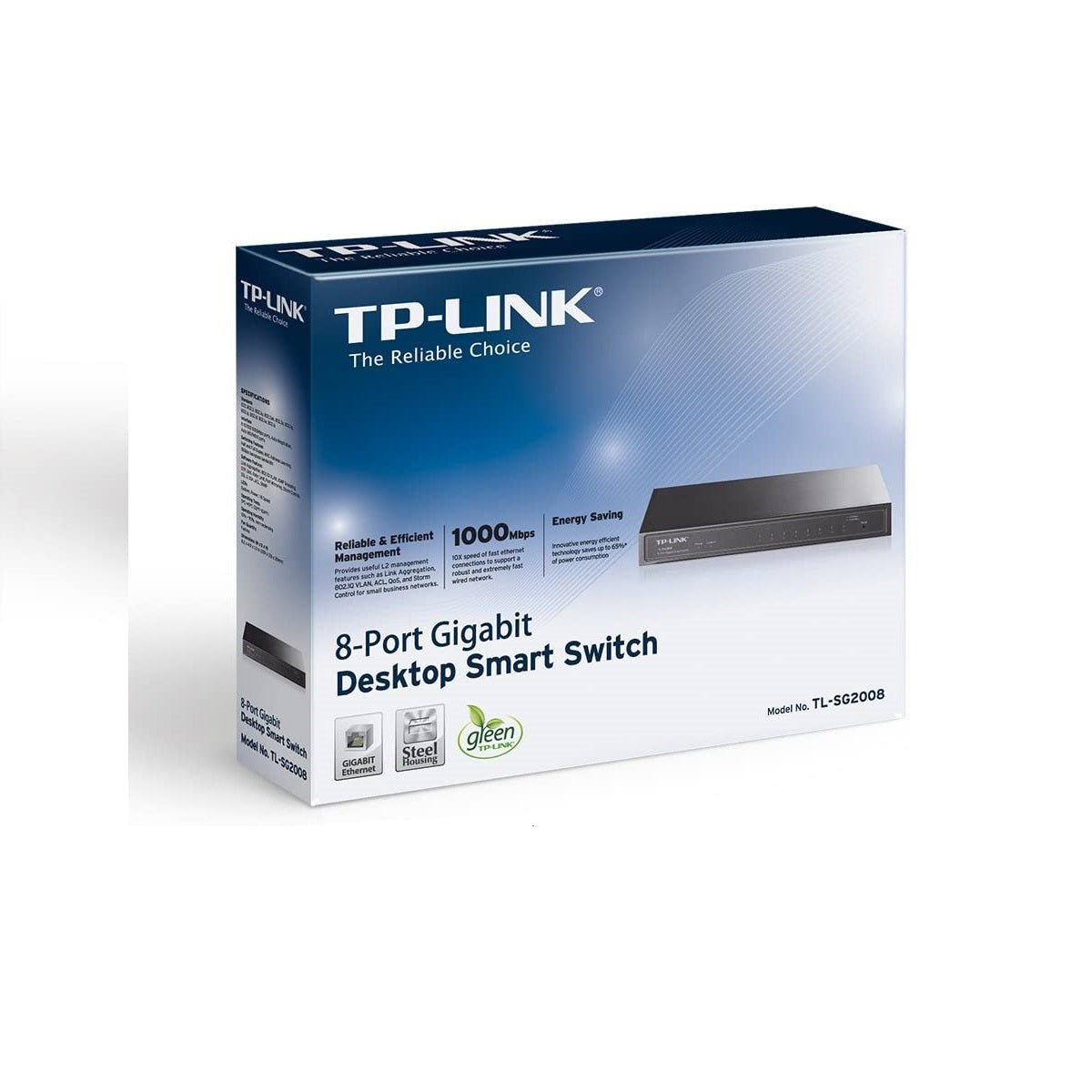 TP-Link JetStream TL-SG2008 Layer 2+ Managed 8 Port Gigabit Switch