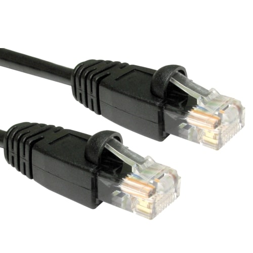 EssCable B5-102K-10X CAT5e Booted Black 2m Ethernet Patch Cable Ten Pack