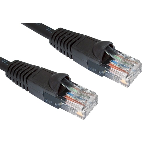 Esscable B6-500K-10X CAT6 Booted Black 0.5m Ethernet Patch Cable Ten Pack