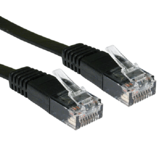 EssCable RJFLAT-03K Flat Black 3m CAT5e Ethernet Patch Cable