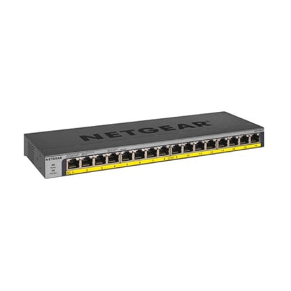 Netgear GS116LP ProSAFE FlexPoE Unmanaged PoE+ 16 Port Gigabit Switch