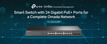 TP-Link TL-SG1428PE 24 Port JetStream Easy Smart Managed Gigabit PoE+ Switch