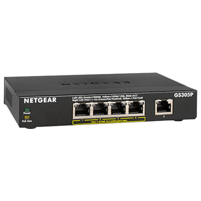 NETGEAR 5-Port Unmanaged Desktop Gigabit PoE+ Switch (63W)